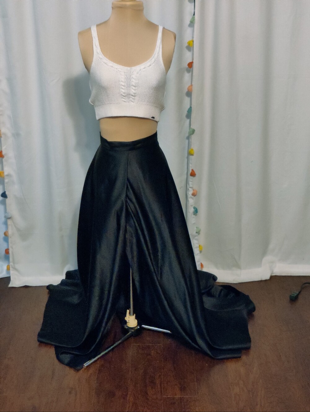90s dark romance Cosplay Dream Skirt Full open front HUGE puddle Train Gothic  M